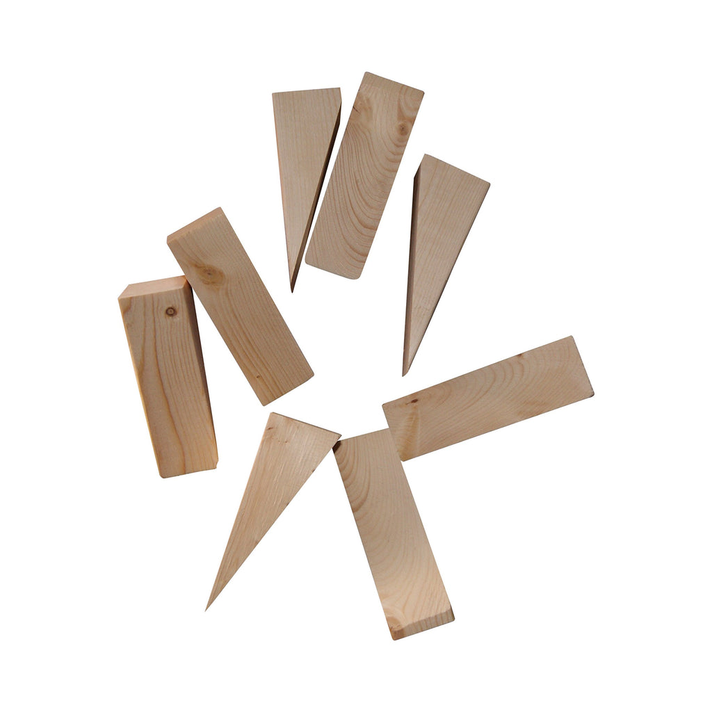Wooden Non Slip Door Stopper Wedge (8 Pack)